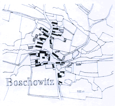 Bošovice - stará mapa