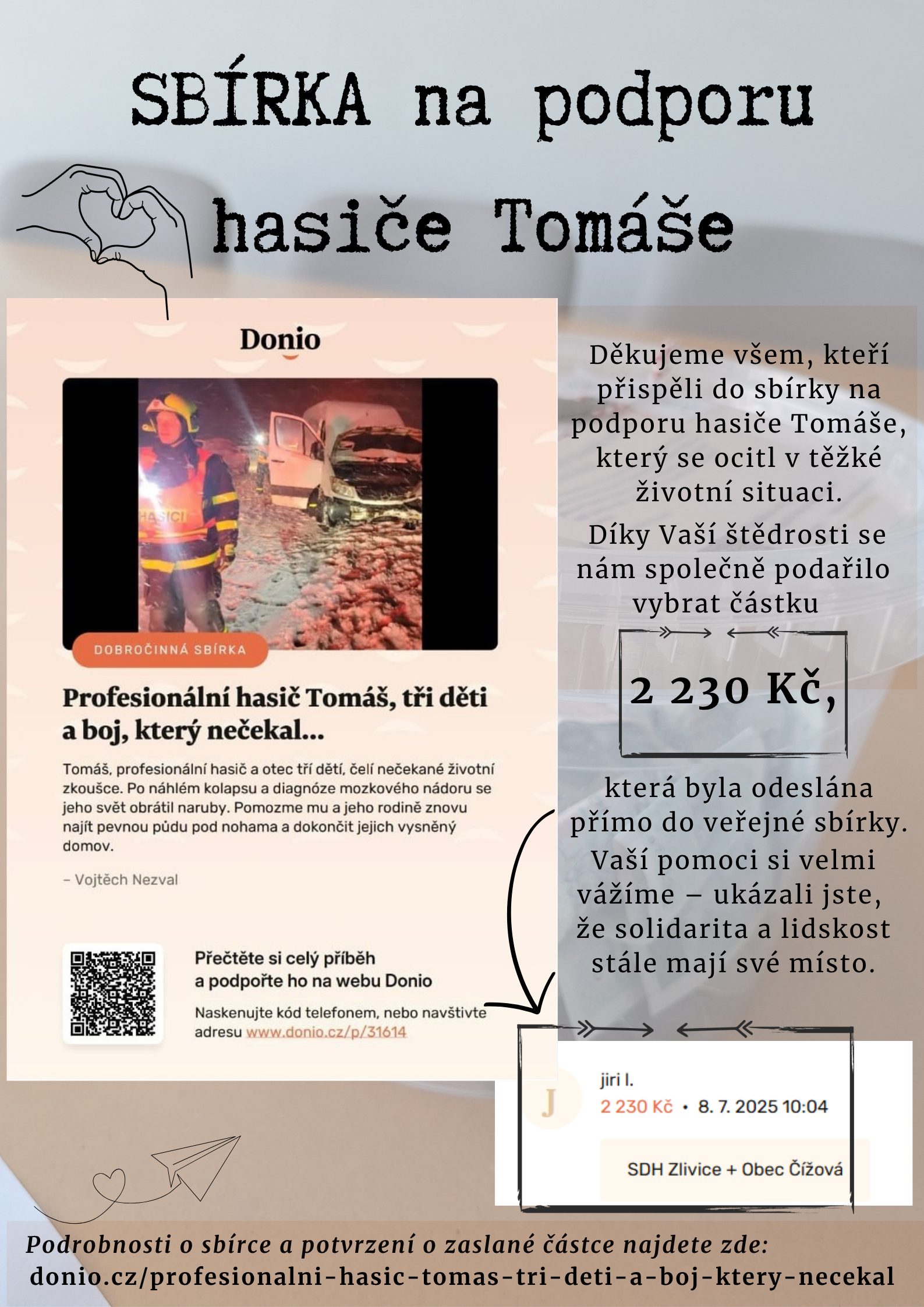 Sbrka na hasie Tome ze dne 5.7.2025