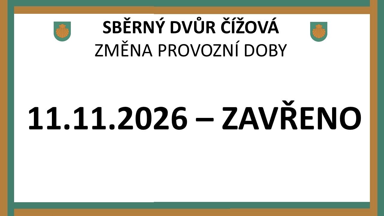 Uzav�en� sb�rn�ho dvora z provozn�ch d�vod� - 11.11.2026